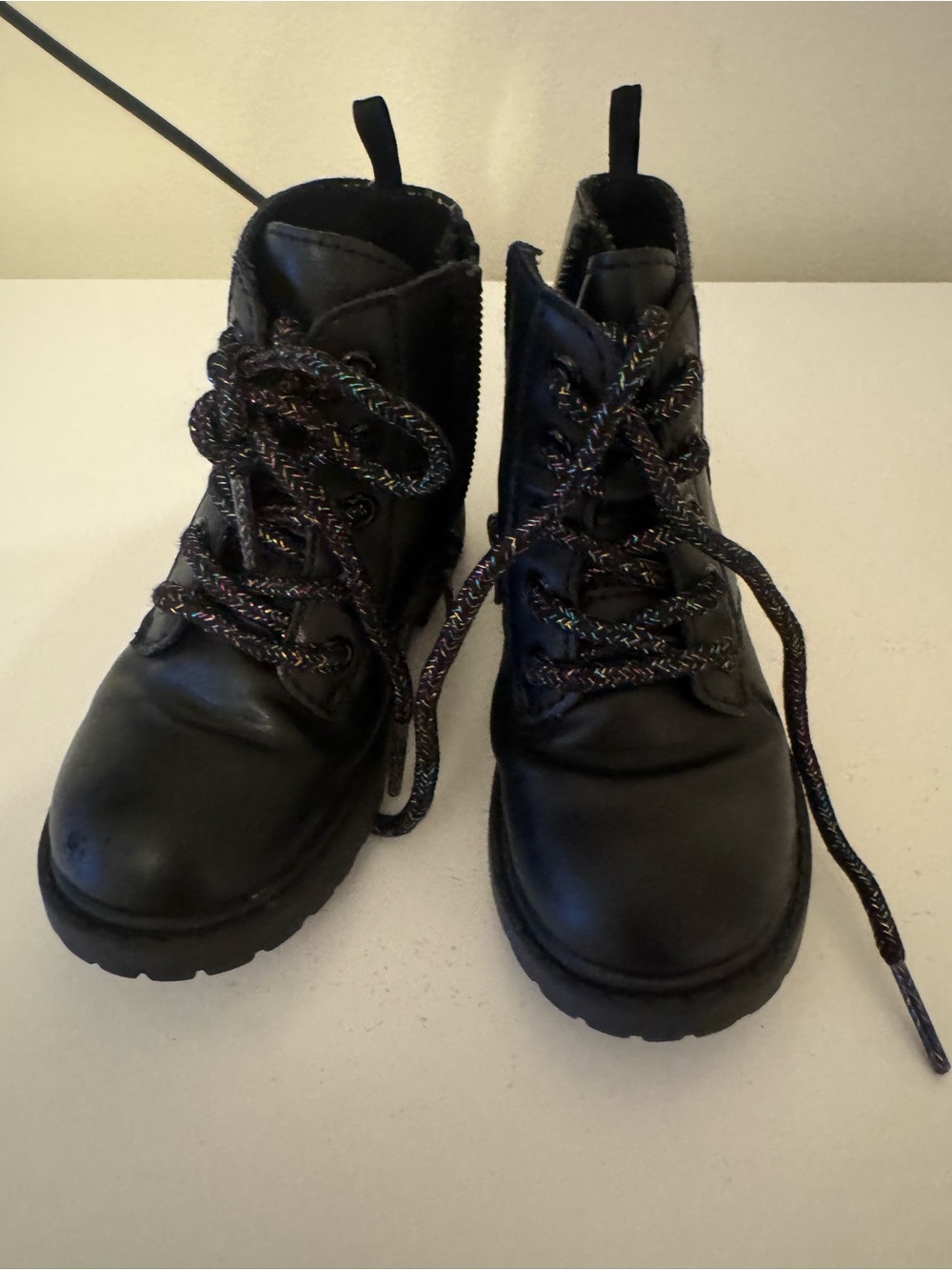 Old Navy Black Kids Lace-Up Boots